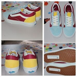 Vans Old Skool Classic Retro Rainbow Multi Color Skate Shoes Size 13